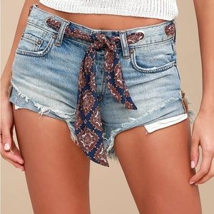 We The Free Sashed Jean Shorts, Size 24